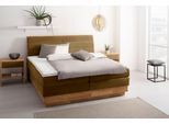 Boxspringbett OTTO HOME "Jenna", braun (bronzo), B:204cm L:216cm, Komplettbetten, Boxspringbett, ohne LED-Beleuchtung, mit zertifizierten, recycelten Bezugsstoffen