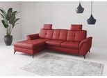 Ecksofa SIT & MORE "Zora", feuerrot, B:262cm H:92cm T:164cm, Sofas, Ecksofa