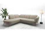 Ecksofa SIT & MORE "Zoe", beige (nature), B:300cm H:87cm T:267cm, 95% Polyester, 5% Polyamid, Sofas, Ecksofa, ink.Sitztiefenverstellung, wahlweise mit Kopfteilverstellung