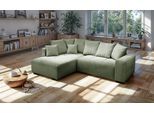 Ecksofa EXXPO - SOFA FASHION "Arpino, elegant & bequem, Ottomane beidseitig montierbar, L-Form", grün (mint), B:243cm H:94cm T:176cm, Sofas, Ecksofa, Breite 243cm, komfortable Wellenunterfederung, moderner Cord Bezug
