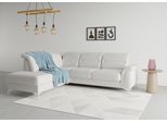 Ecksofa SIT & MORE "Sinatra L-Form", silber, B:251cm H:85cm T:220cm, 98% Polyester, 2% Polyamid, Sofas, Ecksofa, mit Ottomane, optional mit Kopfteilverstellung und Armteilfunktion
