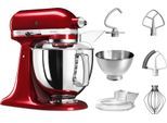 KITCHENAID Küchenmaschine "5KSM175PSECA LIEBESAPFEL-ROT", rot (liebesapfel, rot), B:24cm H:36cm T:37cm, Küchenmaschinen, mit Zubehör im Wert von ca. 112,-€ UVP, Küchenmaschine