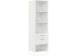 Seitenschrank IMPULS KÜCHEN "Valencia", Breite/Höhe: 60/205,1 cm, mit Soft-Close", weiß, B:60cm H:205,1cm T:57,6cm, Dekorfolie, Holzwerkstoff, Schränke, Seitenschrank, vormontiert, mit Schubkasten, mit Auszug, mit verstellbaren Fachböden