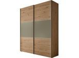 Schwebetürenschrank STAUD "Includo, Made in Germany", braun (dekor artisan eiche, salbei), B:225cm H:222cm T:68cm, Holzwerkstoff, Schränke, Schwebetürenschrank, Mit vier verschiedenen Ausstattungsvarianten