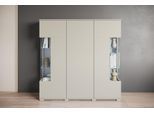 Highboard OTTO HOME "Kenia", beige (kaschmir), B:135cm H:134cm T:39,5cm, Sideboards, Highboard, Modernes Highboard, mit Glastüren, Breite 135 cm