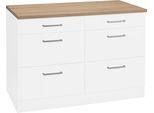 Unterschrank KOCHSTATION "KS-Visby", weiß, B:120cm H:85cm T:60cm, Schränke, Unterschrank, Breite 120 cm