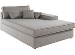 Ottomane OTTO HOME "Enid", beige (natur), B:130cm H:75cm T:190cm, Baumwollmix (60% Baumwolle/40% Leinen);Struktur fein (100% Polyester);Samtoptik (100% Polyester);Samtvelours (100% Polyester);Struktur (100% Polyester);Struktur recycelt (100% recyceltes Polyester), Sofas, Ottomane, einzeln stellbar oder als Teil eines Modulsofas, fester Sitzkomfort
