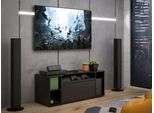Media-Board FORTE "Tezaur", schwarz, B:120cm H:45cm T:42cm, Holzwerkstoff, Sideboards, Media-Board