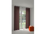 Vorhang ADAM "Feathers" Gr. 3, bunt (orange, dunkelblau), B:145cm H:225cm, Jacquard, Baumwolle (Bio-Baumwolle), Gardinen, Vorhang, aus 100% Bio-Baumwolle