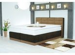 Boxspringbett, braun (braun, dunkelbraun), B:104cm L:216cm, Bezug von Kopfteil und seitliche Einfassung von Unterbau aus kuschelweichem und strapazierfähigem Microfaser (100% Polyester);Bezug der Obermatratze: 100% Polyester, Diolenwatte und Vlies aus 100% Polyester, WESTFALIA SCHLAFKOMFORT, Komplettbetten, Boxspringbett
