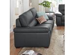 3-Sitzer CALIA ITALIA "Gaia, hochwertiges Ledersofa mit erstklassigem Sitzkomfort", schwarz, B:210cm H:92cm T:97cm, Leder SORRENTO - 100% Leder;Leder BULL - 100% Leder, Sofas, 3-Sitzer, edles Design, in zwei hochwertigen Lederqualitäten