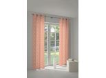 Vorhang ADAM "Retro Floret" Gr. 3, orange, B:145cm H:225cm, Jacquard, Baumwolle (Bio-Baumwolle), Gardinen, Vorhang, aus 100% Bio-Baumwolle