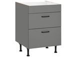 Kochfeldumbauschrank OPTIFIT "Elga", grau (basaltgrau, basaltgrau), B:60cm H:87cm T:58,4cm, Holzwerkstoff, Schränke, Kochfeldumbauschrank, mit Soft-Close-Funktion, höhenverstellbare Füße, Breite 60 cm