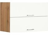Klapphängeschrank KOCHSTATION "KS-Colmar", weiß, B:100cm H:57cm T:34cm, Holzwerkstoff, Schränke, Klapphängeschrank, 100 cm, mit Metallgriff, für viel Stauraum