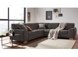 Ecksofa DOMO COLLECTION "Incanto kubische Formensprache, komfortabel, flache Armlehnen, L-Form", braun (espresso), B:260cm H:81cm T:260cm, Sofas, Ecksofa, wahlweise mit Bettfunktion