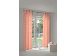 Vorhang ADAM "Retro Floret" Gr. 2, orange, B:145cm H:175cm, Jacquard, Baumwolle (Bio-Baumwolle), Gardinen, Vorhang, aus 100% Bio-Baumwolle