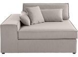 Sofaelement OTTO HOME "Enid", beige, B:128cm H:75cm, Baumwollmix (60% Baumwolle/40% Leinen);Struktur fein (100% Polyester);Samtoptik (100% Polyester);Samtvelours (100% Polyester);Struktur (100% Polyester);Struktur recycelt (100% recyceltes Polyester), Polsterelemente, Sofaelement, als Teil eines Modulsofas, fester Sitzkomfort