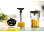 Obstschneider GEFU "PROFESSIONAL PLUS", schwarz, Edelstahl, Kunststoff, Küchenschneider, Obstschneider, hochwertige Edelstahlklingen