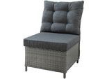Loungesessel DESTINY "PALMA", grau (vintage grau), B:60cm H:84cm T:78cm, Obermaterial: 100% Polyester. Füllung: 50% Polyester, 50% Polyurethan, Sessel, Loungesessel, Aluminium, Polyrattan, inkl. Auflagen