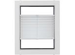 Plissee SUNLINES "Young Style Energy Saving", weiß (weiß, weiß), B:50cm H:120cm, Obermaterial: 100% Polyester, Plissees, Plissee, nach Maß, mit Energiespareffekt, verspannt mit Simply-Fix Klemmträger