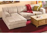 Ecksofa HOME AFFAIRE "Falk klare Linien, elegant und zeitlos, L-Form", beige (creme), B:262cm H:77cm T:159cm, Sofas, Ecksofa, mit Federkern und wahlweise mit Bettfunktion