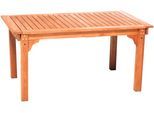 Gartentisch MERXX, beige (natur), H:74cm T:90cm, Tische, Gartentisch, ausziehbar, BxT: 150/185/220 x 90 cm