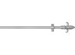 Gardinenstange GARESA "MINI", silber (silberfarben), L:140cm Ø:10mm, Kunststoff, Metall, Gardinenstangen, Gardinenstange, Vorhanggarnitur, verlängerbar, Wandmontage, ohne Ringe