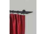 Gardinenstange GARESA "Niko" Gr. 2, schwarz, L:160cm, Gardinenstangen, Gardinenstange, Fixlänge 120, 160, 200 cm, mit Ringe und Haken