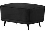 Polsterhocker HOME AFFAIRE "Ashly", schwarz, B:77cm H:46cm T:60cm, 100% Polyester, Hocker, Polsterhocker, in 3 Bezugsvarianten, Bouclé, Samtoptik und Struktur weich.
