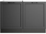Spülenschrank KOCHSTATION "KS-Lana", grau (matt grau, wotaneiche), B:120cm H:82cm T:60cm, Holzwerkstoff, MDF, Schränke, Spülenschrank, Breite 120 cm