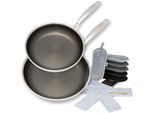 Pfannen-Set HENSSLERS "HENSSLERS Kochbox Deluxe", silberfarben, Pfannen, Pfannen-Set, Exklusives Set für OTTO