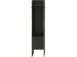 Garderobenschrank HOME AFFAIRE "MUSTA, Breite: 42cm, inkl. Kleiderstange, 2 Haken, 1 Tür", basalt grau, nox oak nachbildung, B:42cm H:190cm T:37cm, FSC-zertifizierter Holzwerkstoff, Schränke, Garderobenschrank, Dielenschrank, Flurschrank, Schrank, Universalschrank, Sitzbank