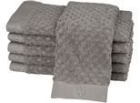 Gästehandtücher ROSS "Harmony", grau (flanell), B:30cm L:50cm, Frottier, Baumwolle, Handtücher, Gästehandtücher, 100 % Baumwolle, Hoch Tief Struktur, viele Farben