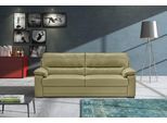 2,5-Sitzer EGOITALIANO "Doris, modernes Designersofa, Ledersofa mit erstklassiger Sitzqualität", grün (pistazie), B:192cm H:90cm T:93cm, Leder »BULL« (echtes Rindsleder). Geschliffenes, pigmentiertes und behandeltes Rindsleder mit einer Dicke von 1, 3-1, 5 mm. Dieses Leder zeigt eine ziemlich weiche Hand mit einem halb undurchsichtigen Aussehen. Es handelt sich um ein geschütztes Leder. Eine leich