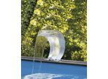 Poolwasserfall UBBINK "Mamba Acryl LED", transparent, B:30cm H:54cm L:32cm, Kunststoff, Wasserspeier, Poolwasserfall, transparent