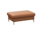 Pouf FLEXLUX "Fiore", braun (modern cogna), B:97cm H:34cm T:66cm, Aluminium, Holz teilmassiv, Poufs, Pouf, Kaltschaum, Füße Alu+ Eiche