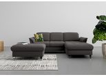Stauraumhocker SIT & MORE "Maggiore", grau (fango), B:102cm H:48cm T:67cm, 95% Polyester, 5% Polyamid, Hocker, Stauraumhocker, mit Stauraum und modernen Metallbeinen