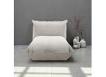 Sessel DOMO COLLECTION "Nantes Loungesessel, Wohlfühlsessel", beige (grau), B:78cm H:73cm T:100cm, 92% Polyester, 8% Nylon, Sessel, Sessel, hochwertig gepolstert mit Federkern, Struktur weich, grau