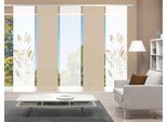 Schiebegardine VISION S "AYENE 5er SET" Gr. 1, beige (sand), B:60cm H:260cm, Polyester, Gardinen, Schiebegardine, Schiebevorhang Digidruck 5er Set AYENE
