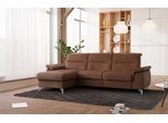 Ecksofa SIT & MORE "Astoria L-Form", braun (haselnuss), B:260cm H:91cm T:175cm, 100% Polyester, Sofas, Ecksofa, wahlweise mit motorischer Relaxfunktion