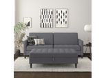 3-Sitzer DOREL HOME "Presley", grau, B:203cm H:83cm T:83cm, Webstoff, 100% Polyester, Sofas, 3-Sitzer, Sofa mit Bett-Funktion und verstellbarer Rückenlehne