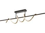 JUST LIGHT Deckenleuchte "EMANDA", schwarz (schwarz, messing), 1, Ø 0cm H: 30cm, 1 Stk., Leuchten, LED, dimmbar, Switchmo, Deckenleuchte
