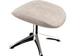 Fußhocker FLEXLUX "Marinella, Fußstütze für Lounging, Entspannung der Extraklasse, Scandi", champagne, aluminiumfarben, Hocker, Kinder, B/H/T: 59cm x 41cm x 46cm, Chenille BURANO, 100% Polyester, Fußhocker, Brescia-Stoff, Robuster Aluminiumfuß, Pflegeleicht und haltbar, B:59cm H:41cm T:46cm