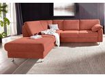 Ecksofa SIT & MORE "Belfort L-Form", orange (terrakotta), B:243cm H:88cm T:218cm, Flachgewebe (100% Polyester);Luxus-Microfaser ALTARA NUBUCK (100% Polyester);Luxus-Microfaser (90% Polyester, 10% Polyamid), Sofas, Ecksofa, wahlweise mit Vorziehsitz und Bettkasten