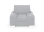 Sessel DOMO COLLECTION "Anzio", silber, B:114cm H:85cm T:93cm, Sessel, Sessel, wahlweise mit Federkern