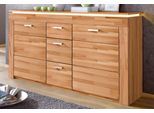 Sideboard VOGL MÖBELFABRIK, beige (kernbuche teilmassiv), B:182cm H:95,5cm T:40cm, Sideboards, Sideboard, Breite 182 cm