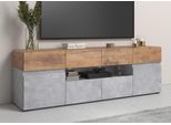 Lowboard HOME AFFAIRE "Rimini", braun (atelier hell, kastanie breslau), B:179,8cm H:59,2cm T:40cm, Holzwerkstoff, Sideboards, Lowboard, Breite 180 cm