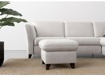 Polsterhocker HOME AFFAIRE "Trelleborg", silber, B:58cm H:48cm T:58cm, 95% Polyester, 5% Polyamid, Hocker, Polsterhocker, Cord-Bezug, mit Staufach, inkl. Federkern-Polsterung