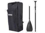 SUP-Paddel YEAZ "Trolley-Rucksack und Carbon-Paddel KIT PRO", schwarz, Paddel, SUP-Paddel