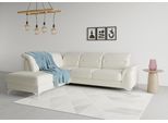 Ecksofa SIT & MORE "Sinatra L-Form", beige (creme), B:251cm H:85cm T:220cm, 98% Polyester, 2% Polyamid, Sofas, Ecksofa, mit Ottomane, optional mit Kopfteilverstellung und Armteilfunktion